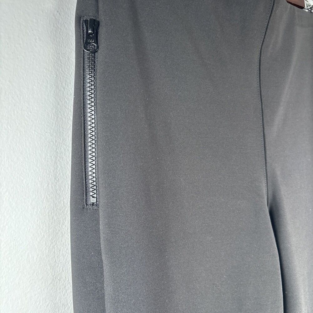 HFX Winter Tech Pants Womens L Black Fleece Lined Stretch Zip Pocket Pull On - Picture 3 of 11